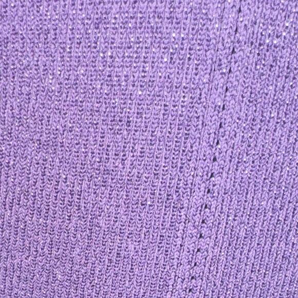 Retrofete Amster Rib Knit Metallic Lilac Purple Backless Midi Dress Size Large - Picture 11 of 12
